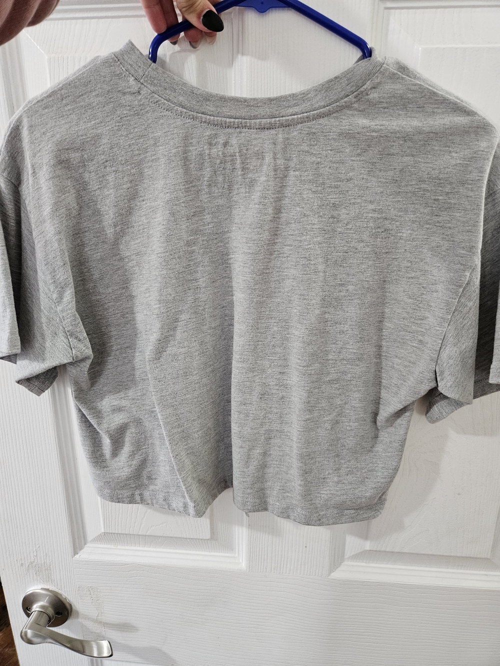 Coca-Cola Heather Gray Cropped Tee - Picture 3 of 4